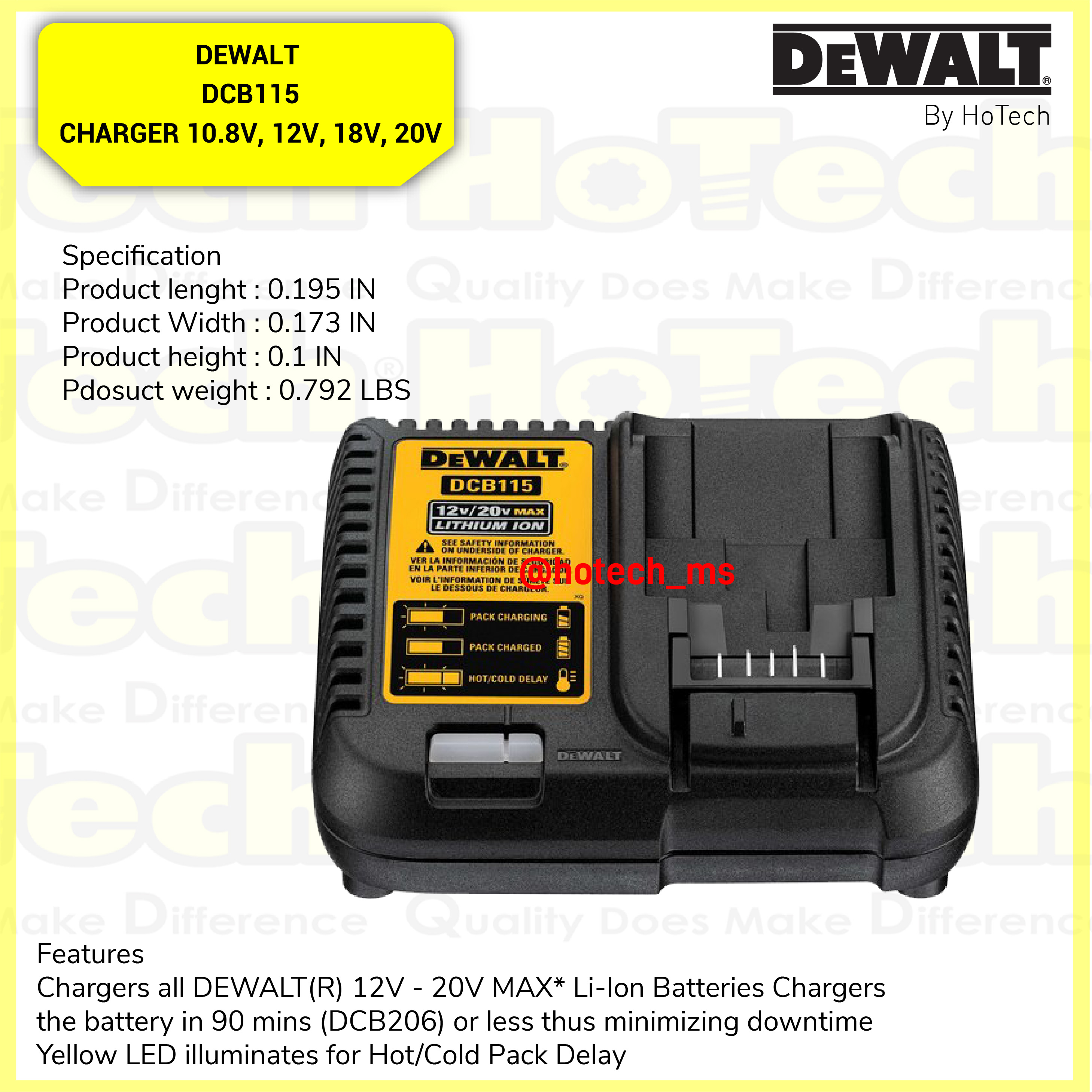Dewalt Dcb115 Dewalt Battery Charger Lights DEWALT DCB115-KR