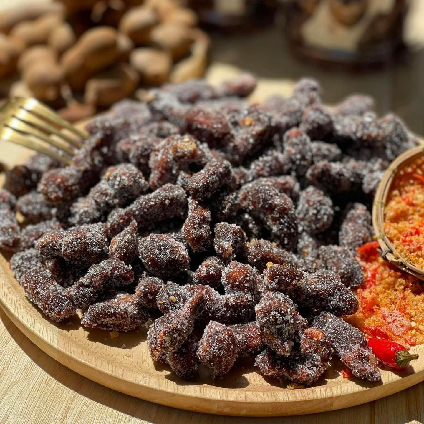 1 Kg Me lào lắc muối ớt đường , tặng kèm muối ớt-đồ ăn vặt-ăn vặt