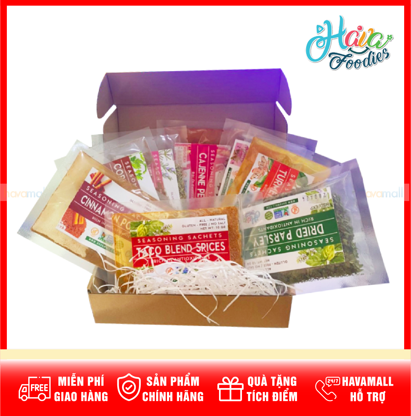 [HOÀN TIỀN MAX 10%][ HÀNG CÔNG TY NHẬP KHẨU ] COMBO 3 MẪU THỬ GIA VỊ THẢO MỘC NGẪU NHIÊN ĐẶC TRƯNG TÂY ÂU - CHÂU Á ( ỚT CAYENNE, TACO, BỘT QUẾ, BỘT NGHỆ, XUYÊN TIÊU, NGÒ TÂY, BỘT NGÒ, HƯƠNG THẢO KHÔ )