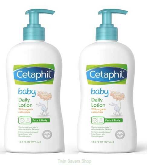 [TWIN SAVER] Cetaphil Baby Daily Lotion with Organic Calendula, Sweet