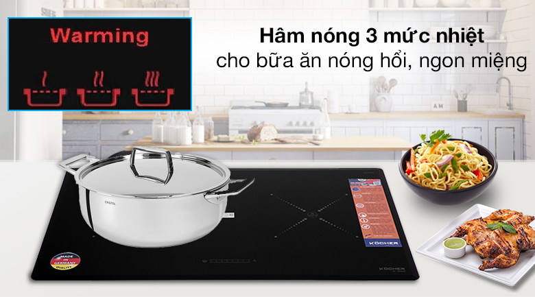 Bếp từ đôi Kocher DI 808GE nhập khẩu Đức