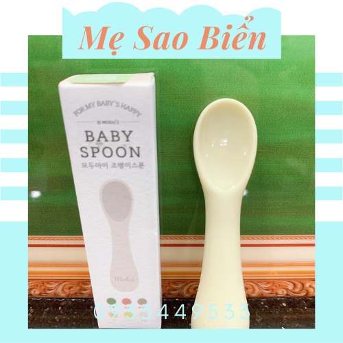 Thìa muỗng ăn dặm silicon cho bé Bluemama Modui Hàn Quốc