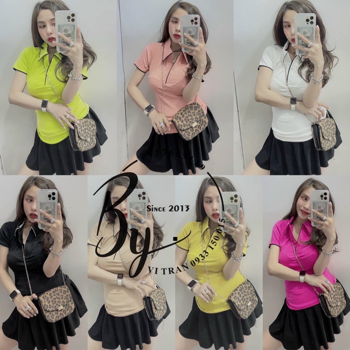 (free ship) Áo thun nữ cổ trụ phối viền siêu hot.