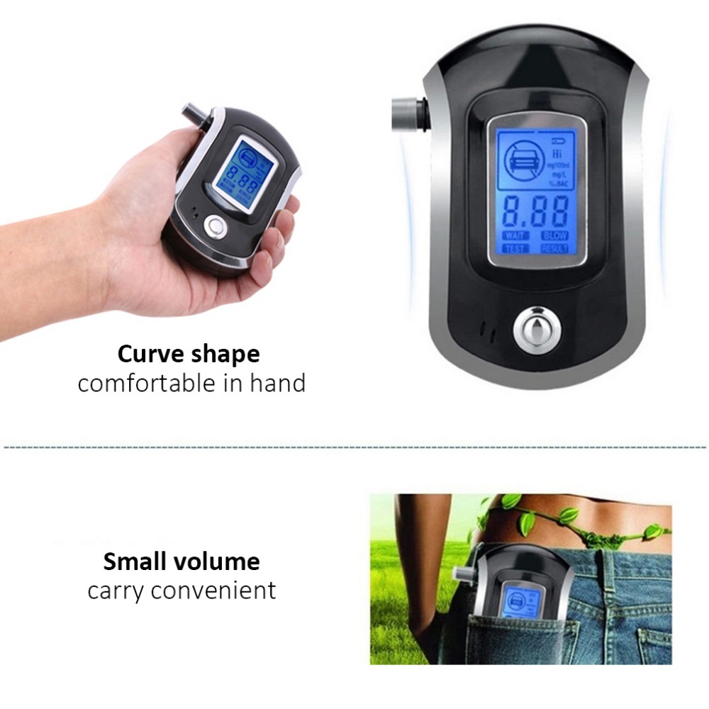 Professional LCD Backlight Display Detector Digital Breath Alcoholmeter Tester Auto Driving Safety Detection Device Tool