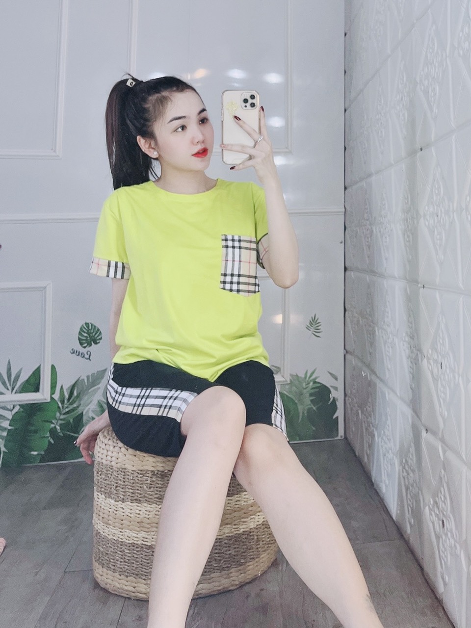 Bộ đồ thun lửng, set đồ thun lửng dễ thương chất vải thun cotton 4 chiều