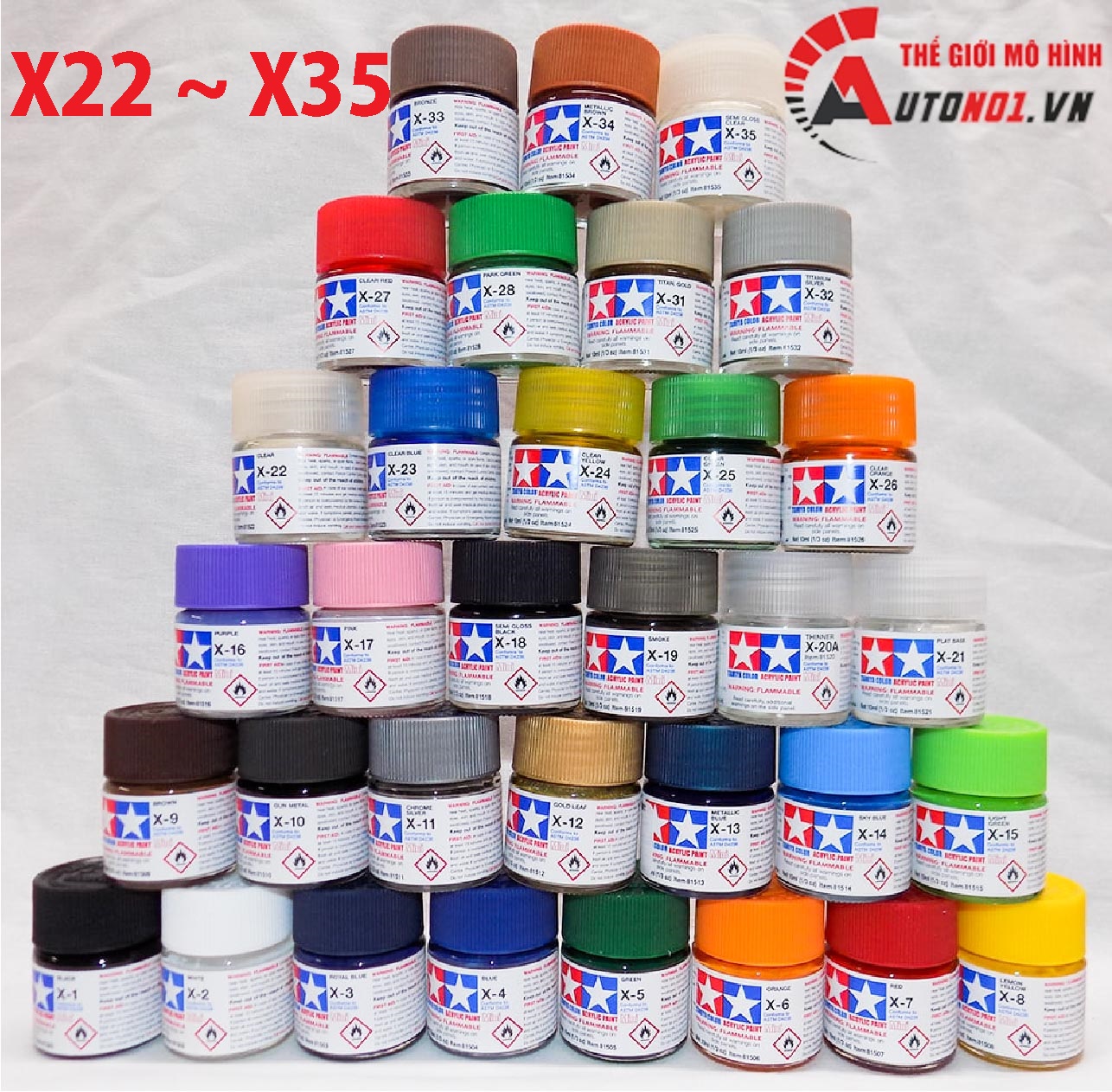 Acrylic ( X22 ~ X35  ) sơn mô hình gốc nước 10ML Tamiya