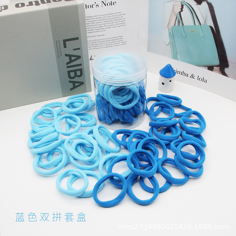 Hộp 50 Cái Cột Tóc Thun Mềm Cho Bé