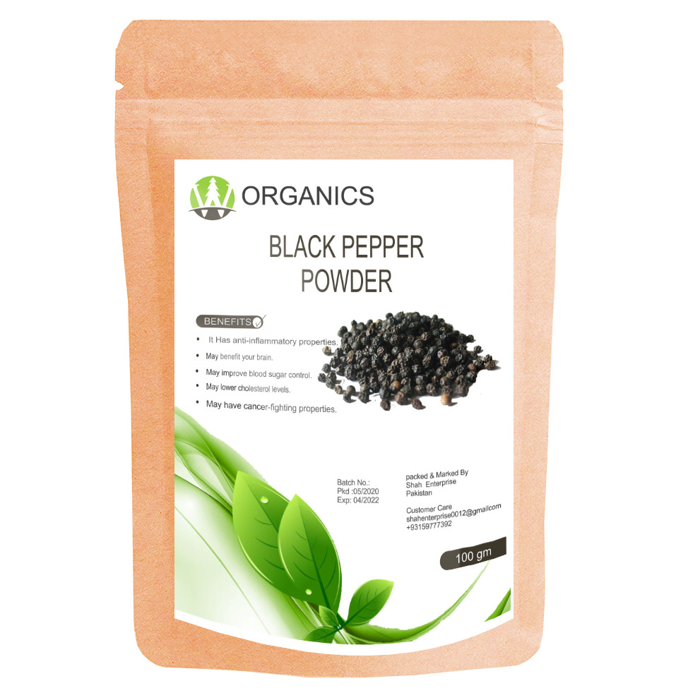 Organic Black Pepper Powder 100 gm | Daraz.pk