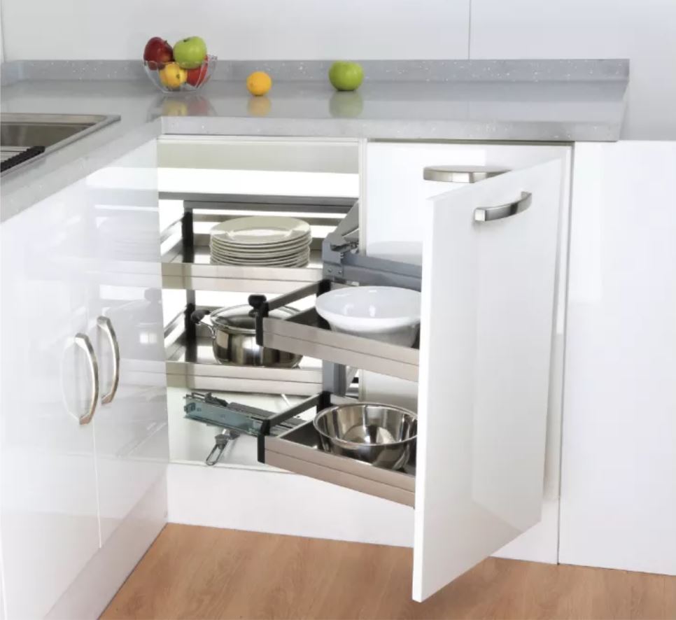Kkpl Kitchen Cabinet Space Saving Premier Stainless Steel Magic Corner Storages Lazada Singapore