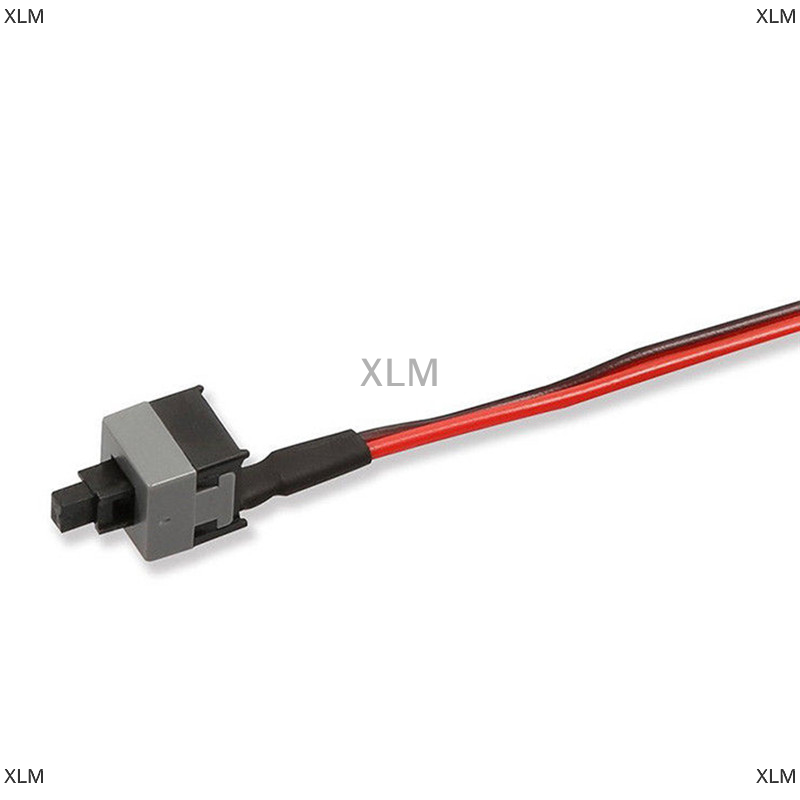 Xlm 5pcs 50cm 2 pin sw pc cáp điện on off push button atx máy tính chuyển đổi dây