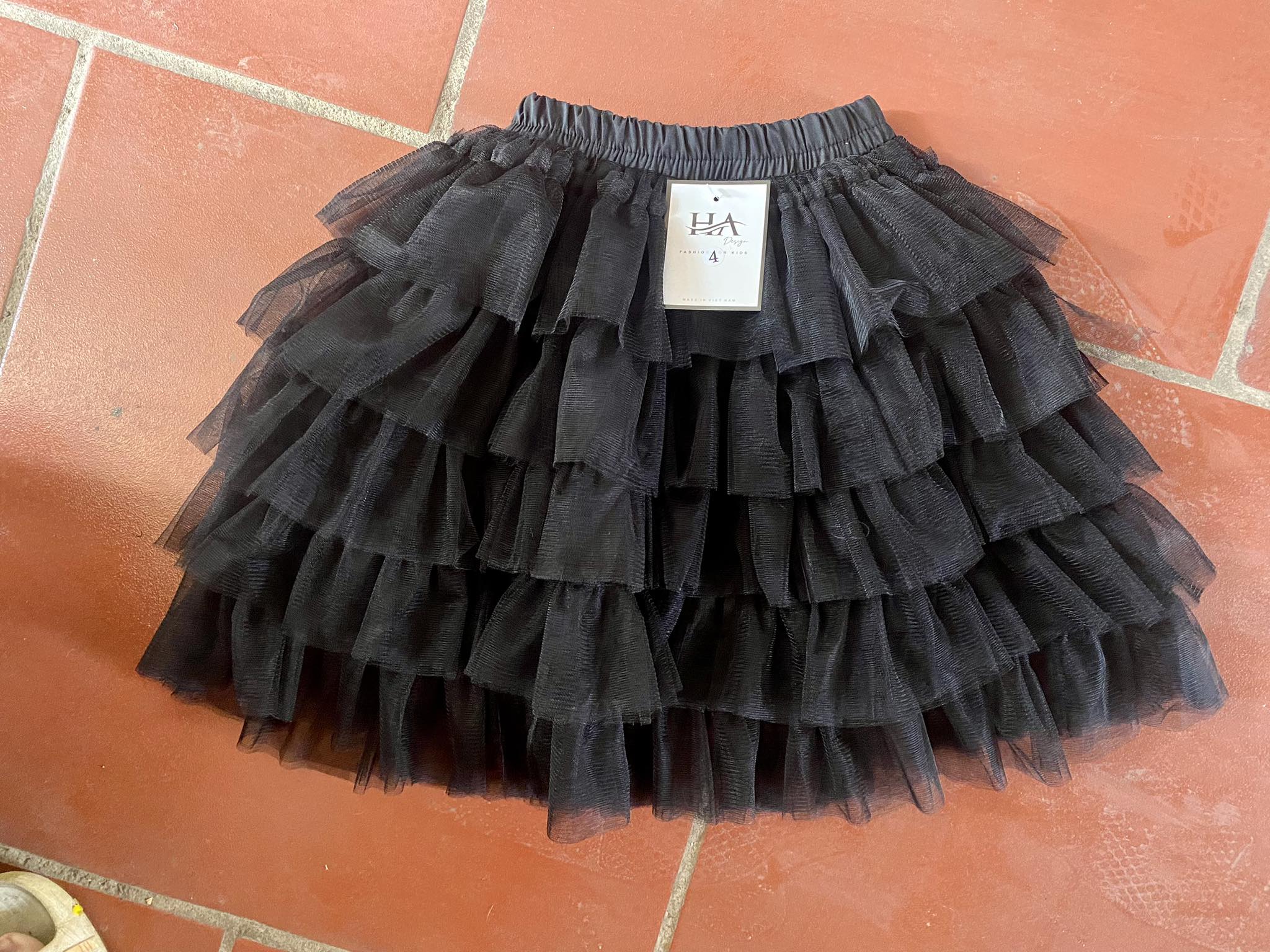 Size đại 12-30kg: chân váy ren tầng cho bé gái - cvr