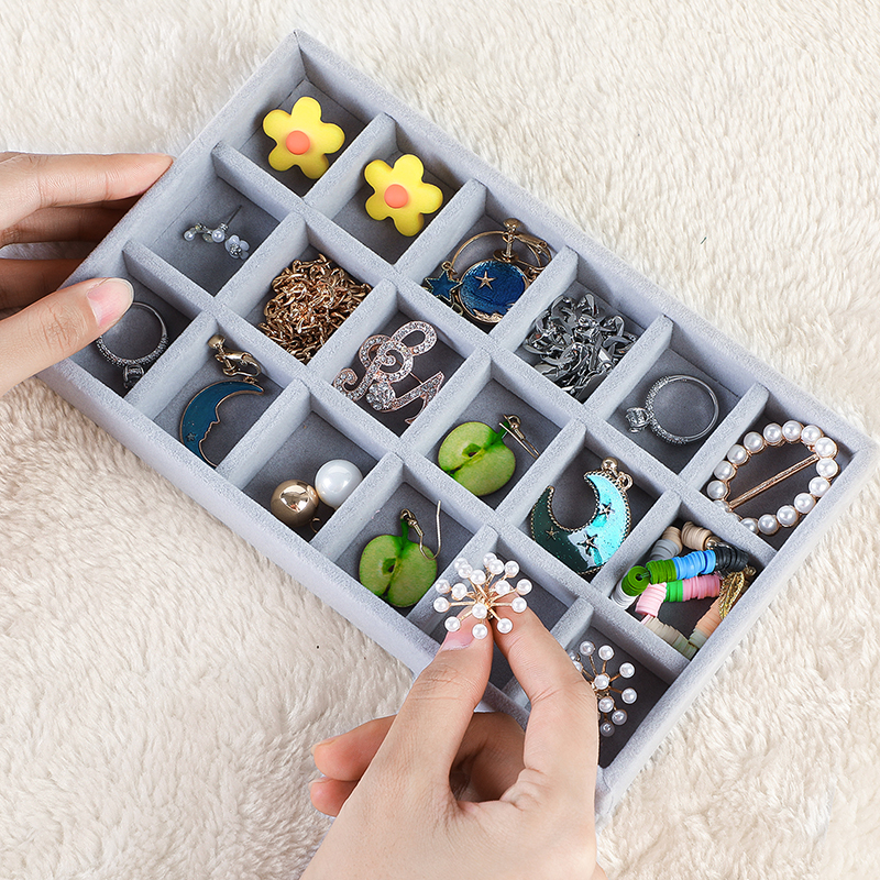 Jewelry Storage Box Ring Earring Bracelet Display Drawer Organizer