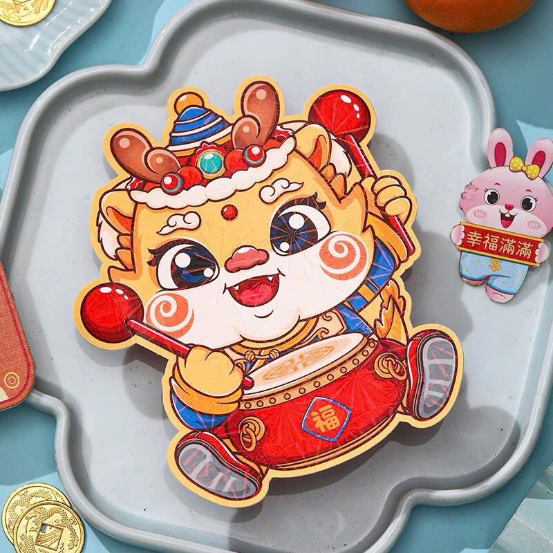 Set 6 Bao Lì Xì Rồng Chibi Cute Tết Giáp Thìn 2024
