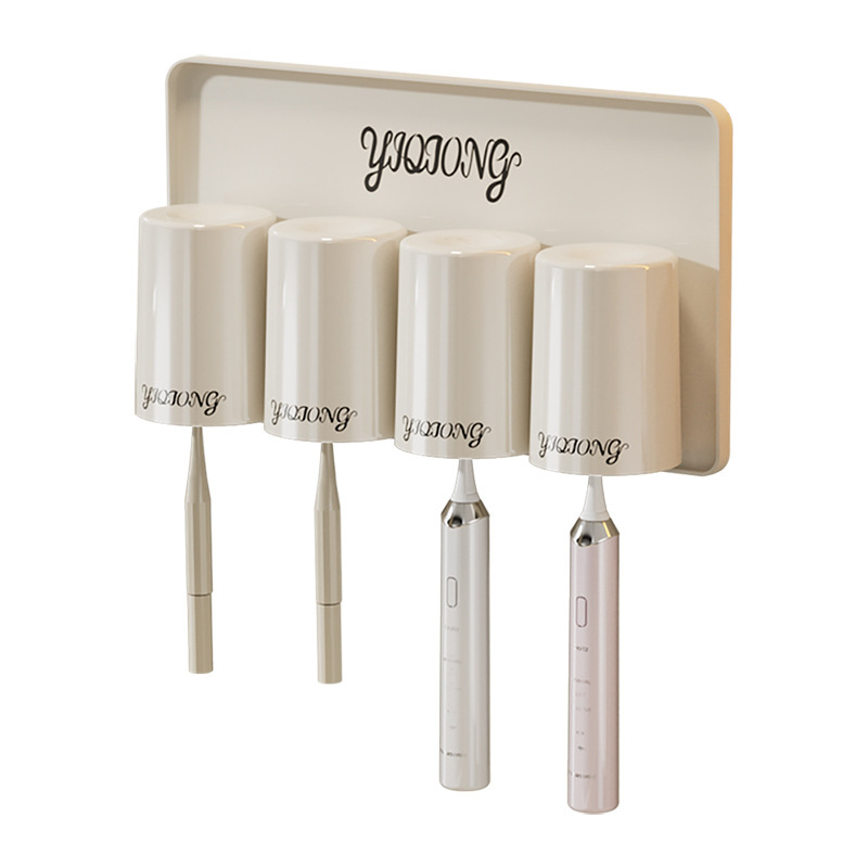 Non perforated toothbrush holder, washable toothbrush cup, home wash set, bathroom wall mounted toothbrush shelf