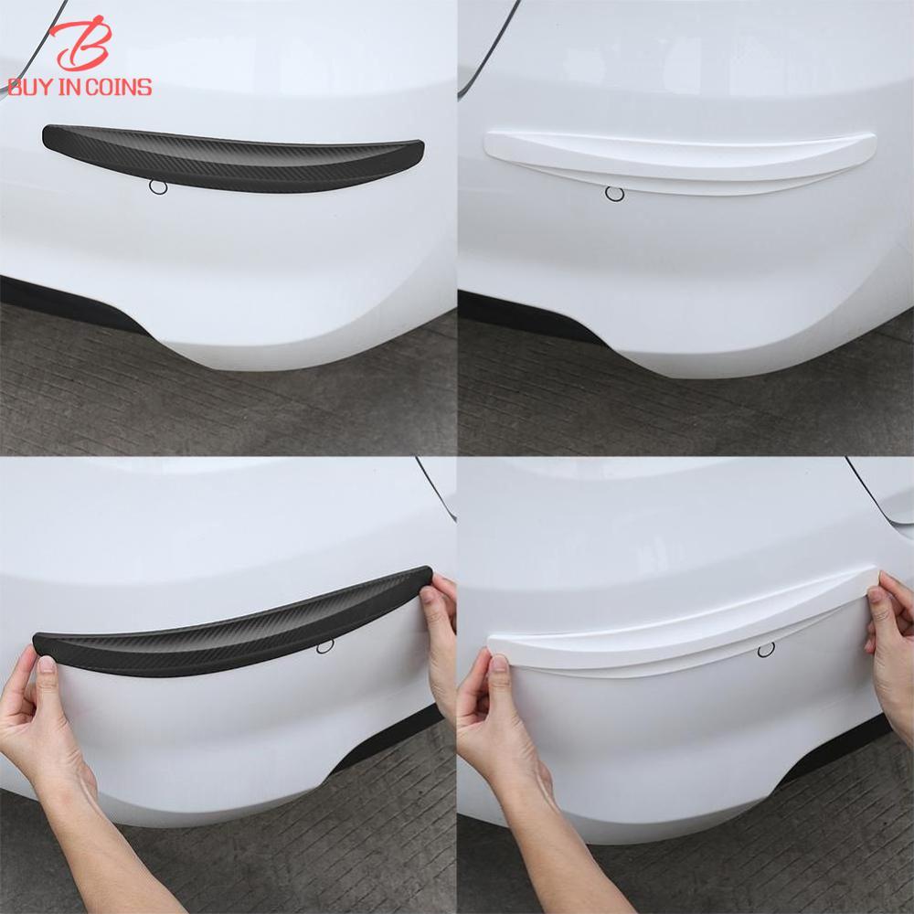 BC 2Pcs Car Bumper Protector Strip Guard Corner Protection Strips Scratch Protector Crash Blade Anti-collision Guard Lip Stickers