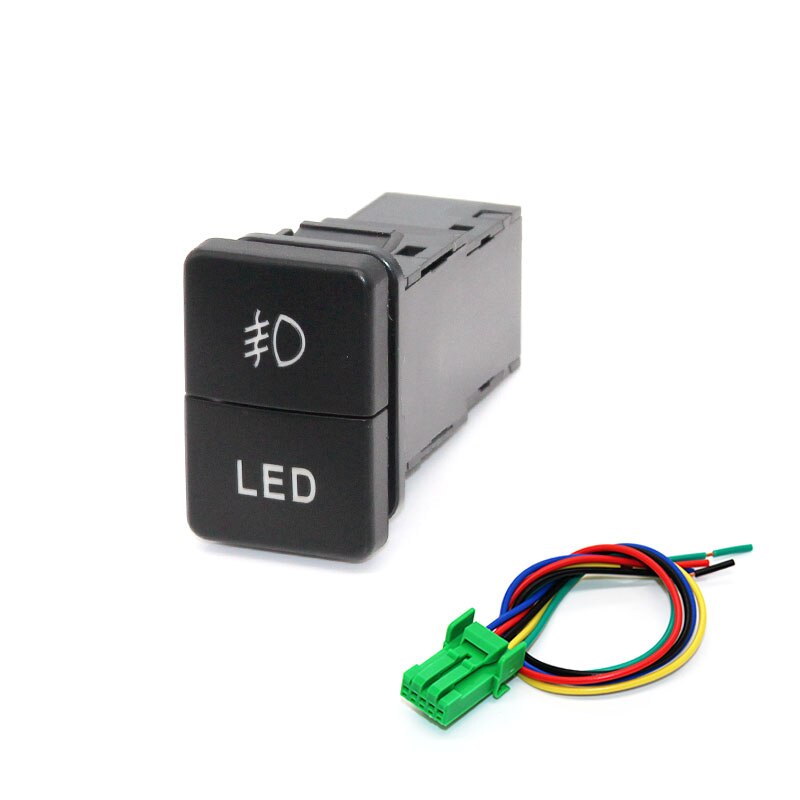 1pc Car Dual Key Switch Dual Switch Fog Lights Radar Power LED Headlight Switch Button for Mitsubishi Outlander L200 ASX 2020