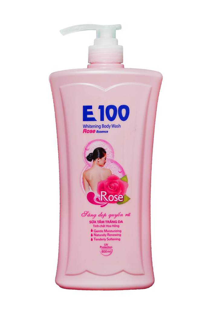SỮA TẮM E100 SILKY/ROSE - LÀN DA TRẮNG MỊN MÀNG 800ml