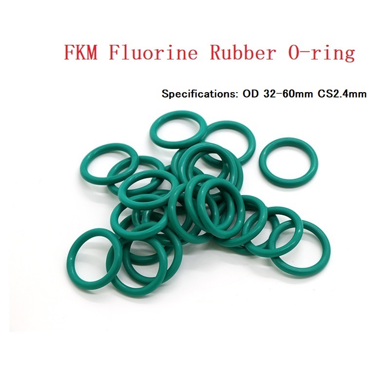 Outer diameter 32-60mm wire diameter 2.4mm green fkm fluorine rubber o-ring-20/10pcs
