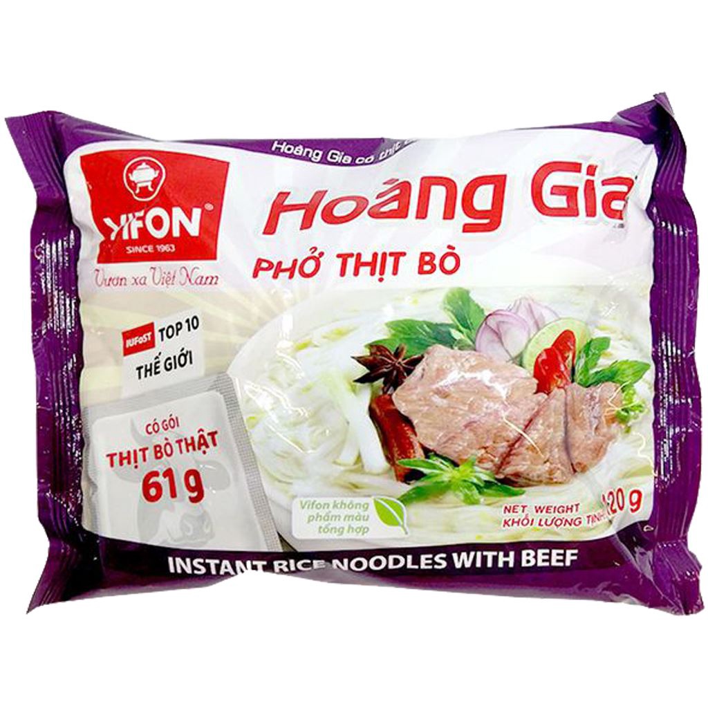 Hoàng gia phở bò, hủ tiếu nam vang, bánh đa cua, miến cua vifon