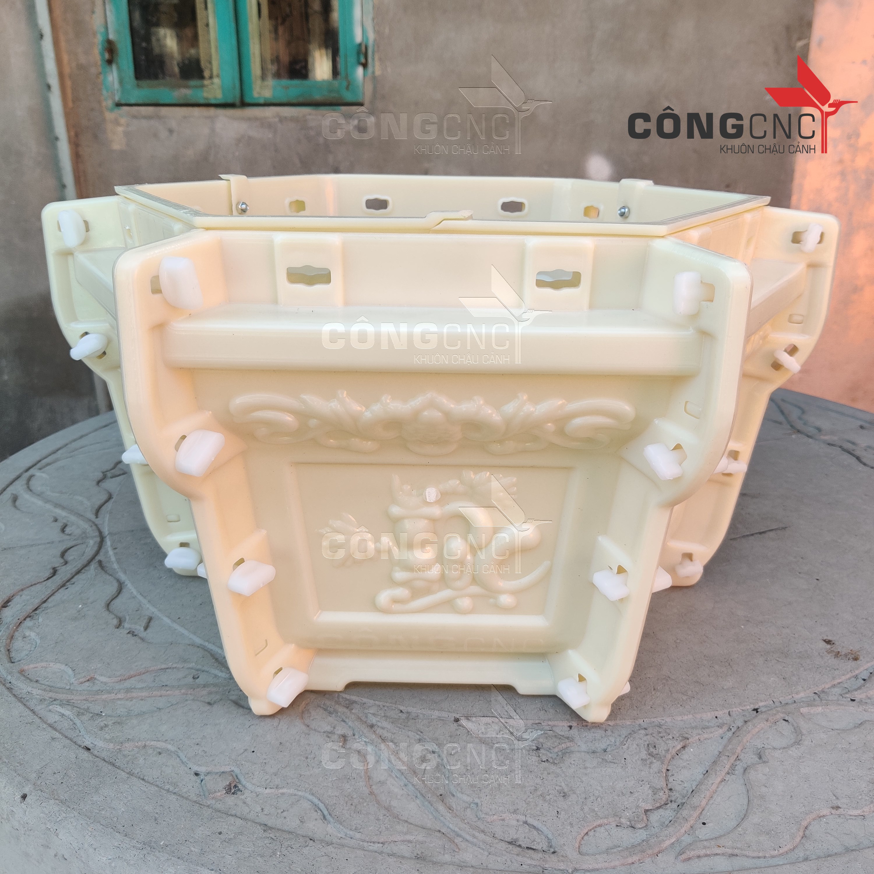 Khuôn Đổ Chậu Lục Giác 40 (Không đôn)