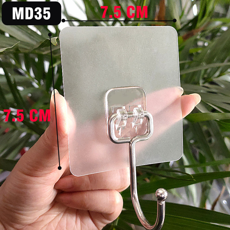Móc dán tường siêu dính phủ nano bạc móc dính tường