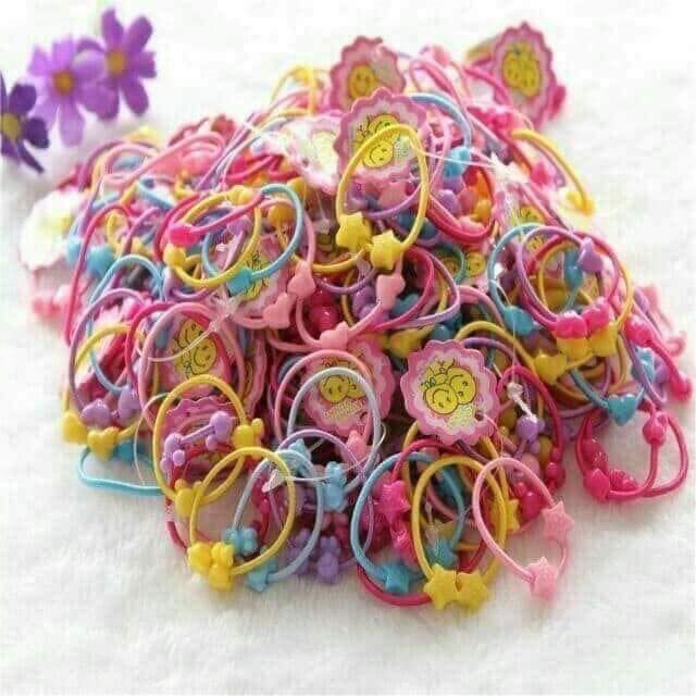 Set 50 dây buộc tóc dễ thương cho bé gái