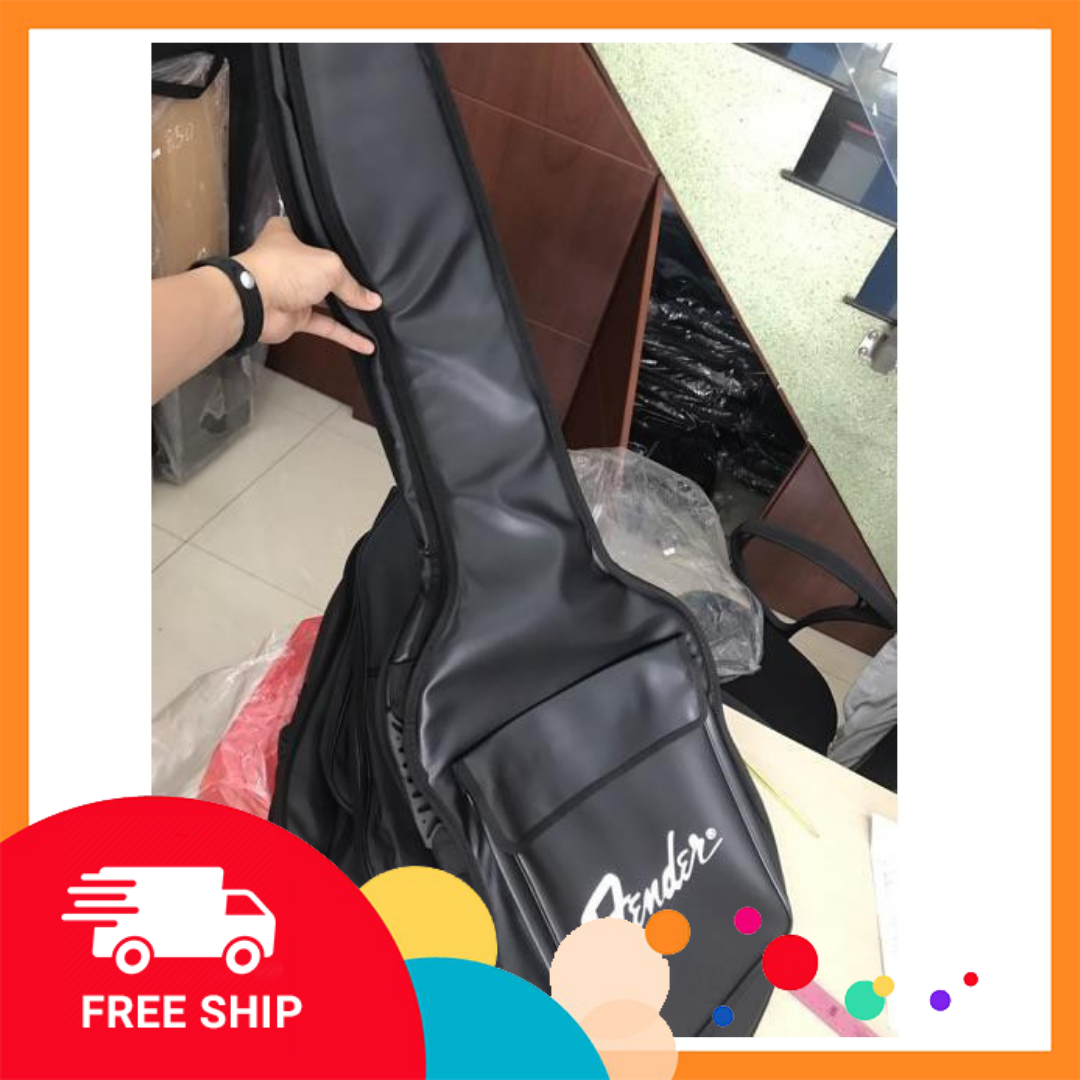 [HCM]Bao đàn  guitar điện 3 lớp Fender màu đen