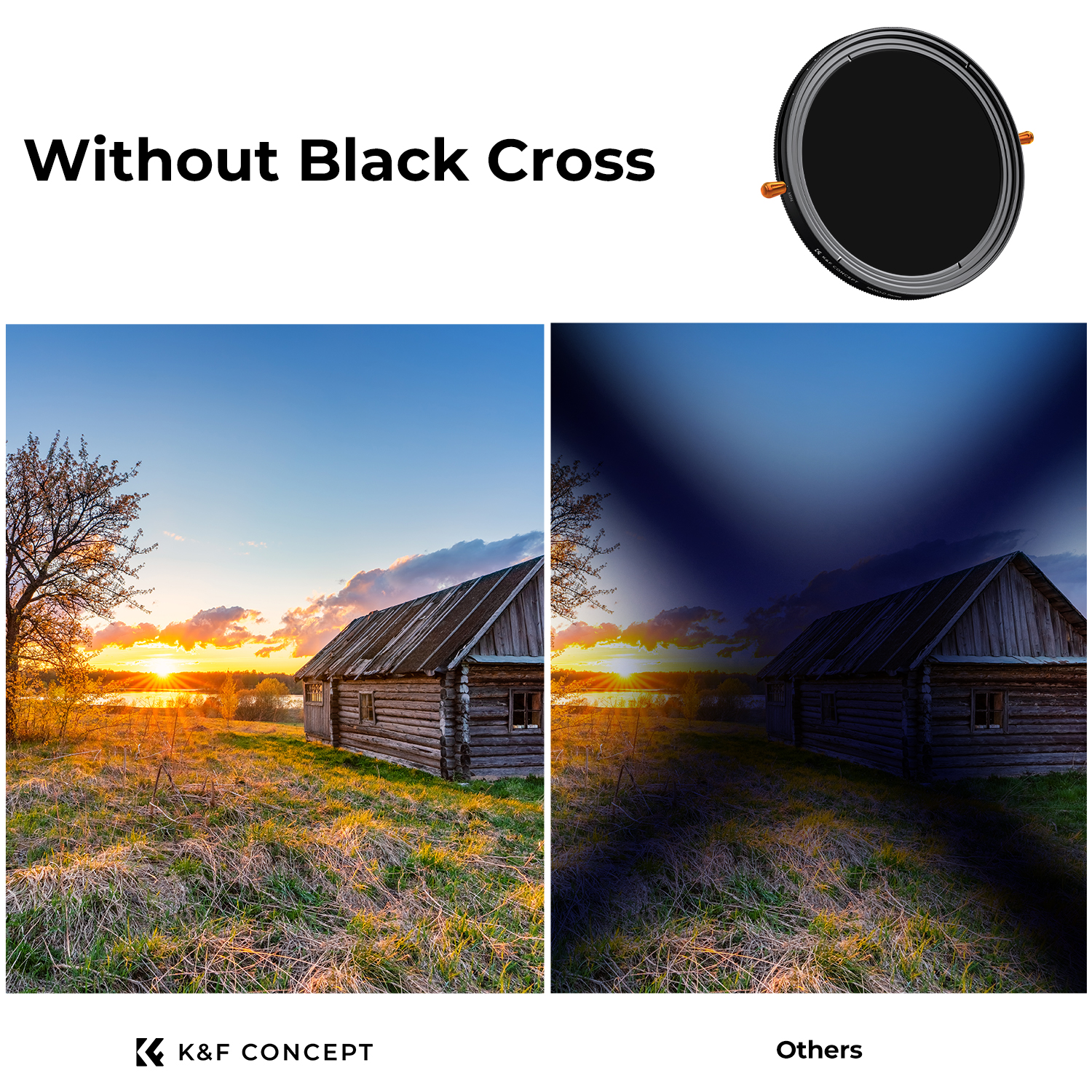 K&F Concept 49mm-82mm ND & CPL 2 in 1 Lens Filter, ND2-ND32 (1-5 Stop) Variable Neutral Density and Polarizer for Camera Lens Nano-D Series