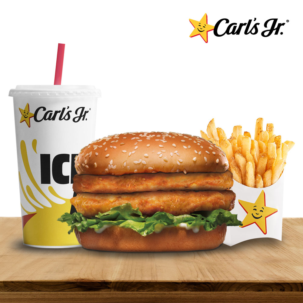 [Carl’s Jr.] Double Crispy Chicken Sandwich Combo [Redeem In Store] [take-away or dine in