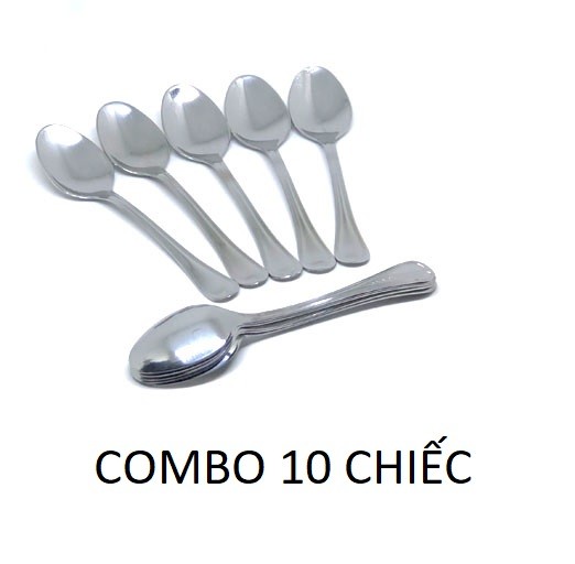 10 cái muỗng súp nhọn inox