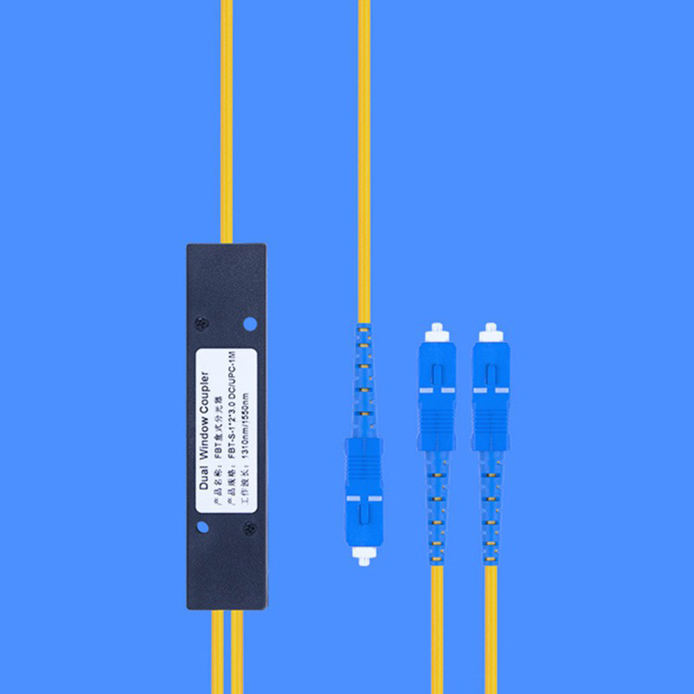 【VogueVenture】2m Ftth SC UPC 1X2 PLC Singlemode Fiber Optical Splitter FBT Optical Coupler 1X2 Fiber Optical Splitter. 