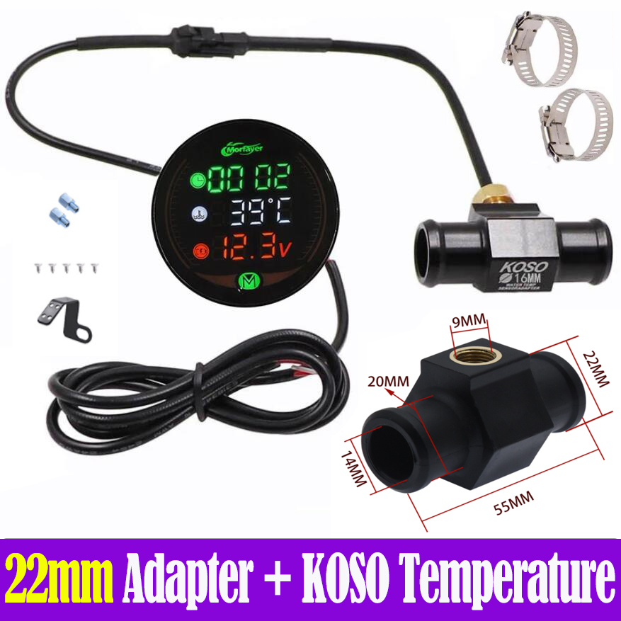 [local delivery] 5-in-1 Water Temp Gauge Motorcycle KOSO Round Water ...