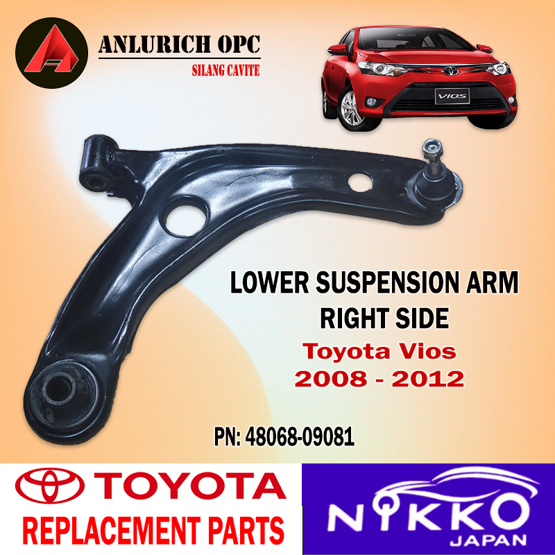 Lower Suspension Arm (RIGHT) for Toyota Vios 20082012 Nikko Japan