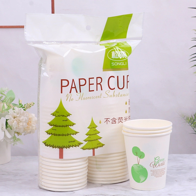 Set 50 cốc giấy dùng 1 lần 250ml - ly giấy du lịch tiện lợi tự phân hủy