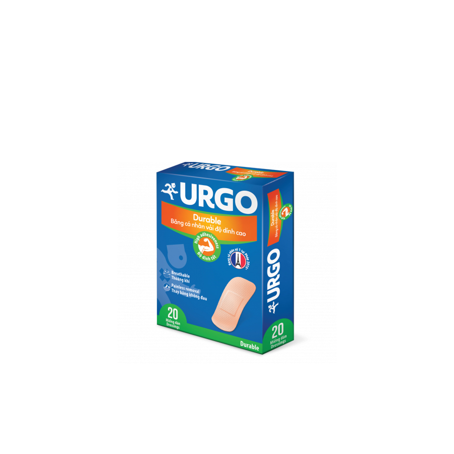 [HCM]Băng cá nhân vải độ dính cao Urgo Durable