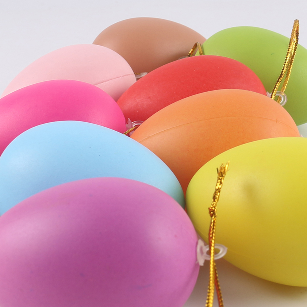 [Ted Life]20 Easter Egg DIY Graffiti Colored Eggs Christian Decoration 4*6CM Eggs