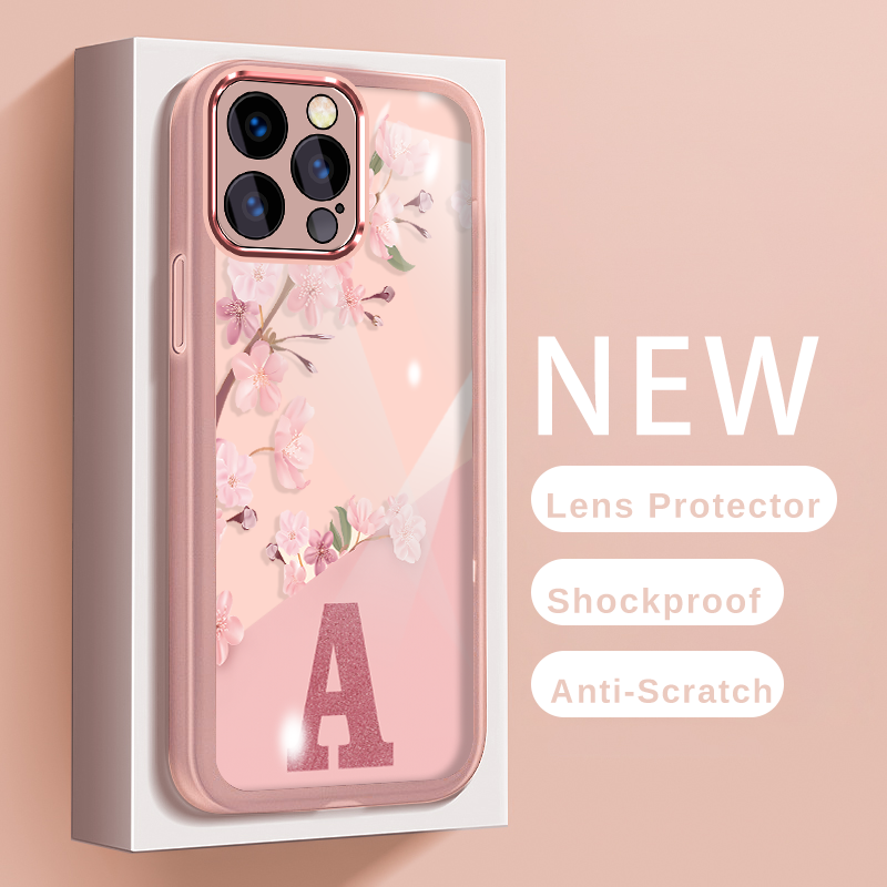 Personalized Case for OPPO Reno11F 5G Customized name letters flowers Phone Case silicone Custom Case
