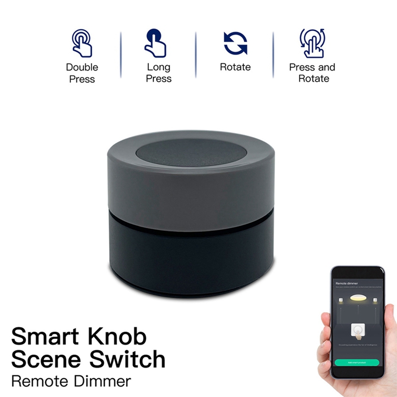 Tuya ZigBee Smart Knob Switch Wireless Scene Switch Button Controller Battery Powered Automation Scenario Smart Life App