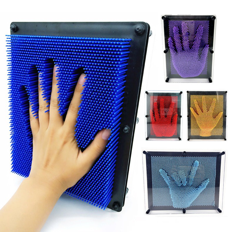 Đồ chơi tạo hình thông minh pinart, bảng in đinh pinart 3d màu cầu vồng, sáng tạo giúp bé tăng tư duy - msp154346