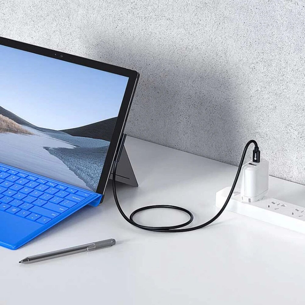 【Worth-Buy】 1.5m Usb Type C Power Supply Fast Charger Adapter Usb C Fast Charging Cable For Microsoft Surface Pro 6/5/4/3 Book/book 2