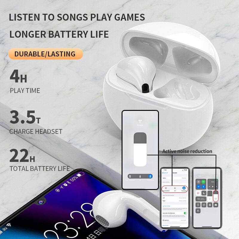 Thể thao tai nghe gắn tai không dây Tai nghe Bluetooth điều khiển bằng cảm ứng với mic không thấm nước TWS Tai nghe tai nghe stereo
