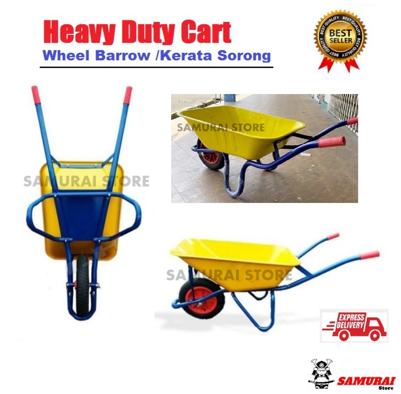 Kereta Sorong Tayar Angin Hidup / Wheelbarrow Cart Wheel Barrow Shallow ...