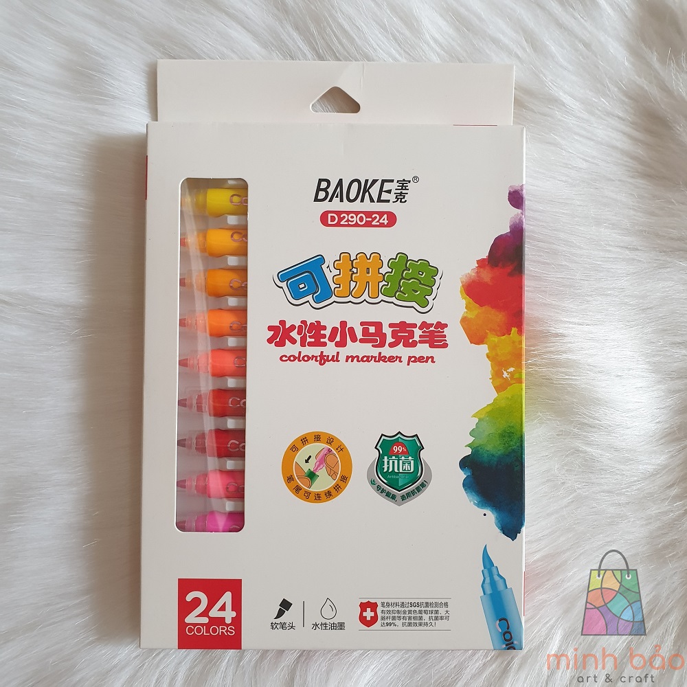 BỘ BÚT MARKER BAOKE DẠNG NƯỚC 12/24/36 MÀU D290