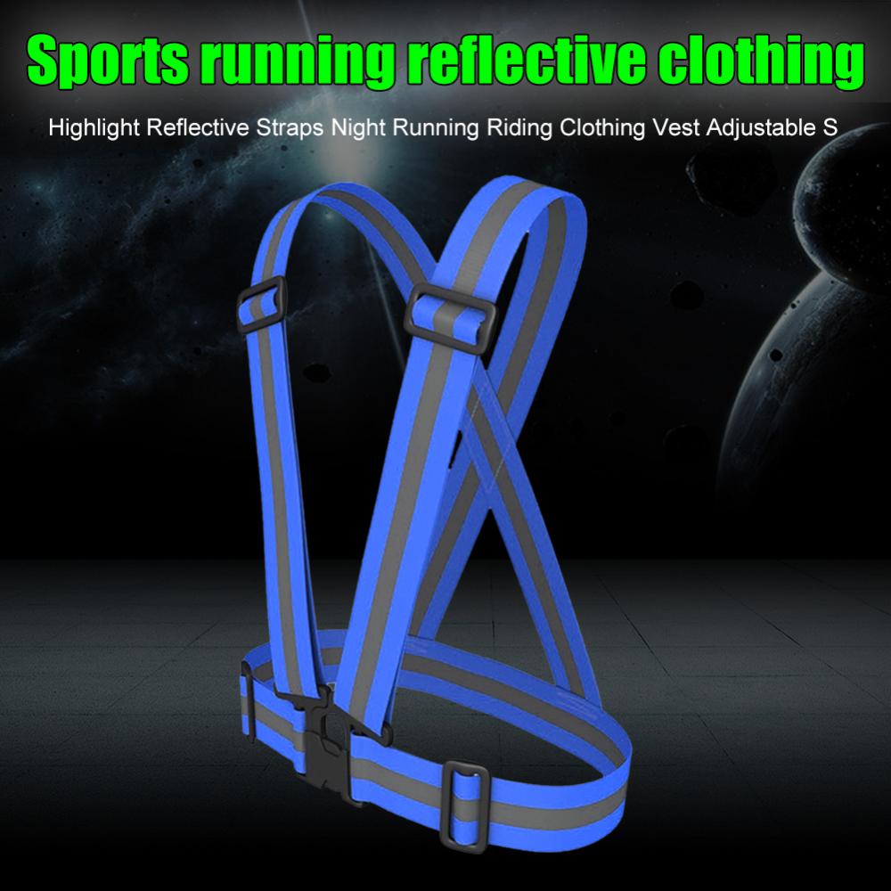 Reflective Straps Night Running Riding Vest Adjustable Safety Elastic Band