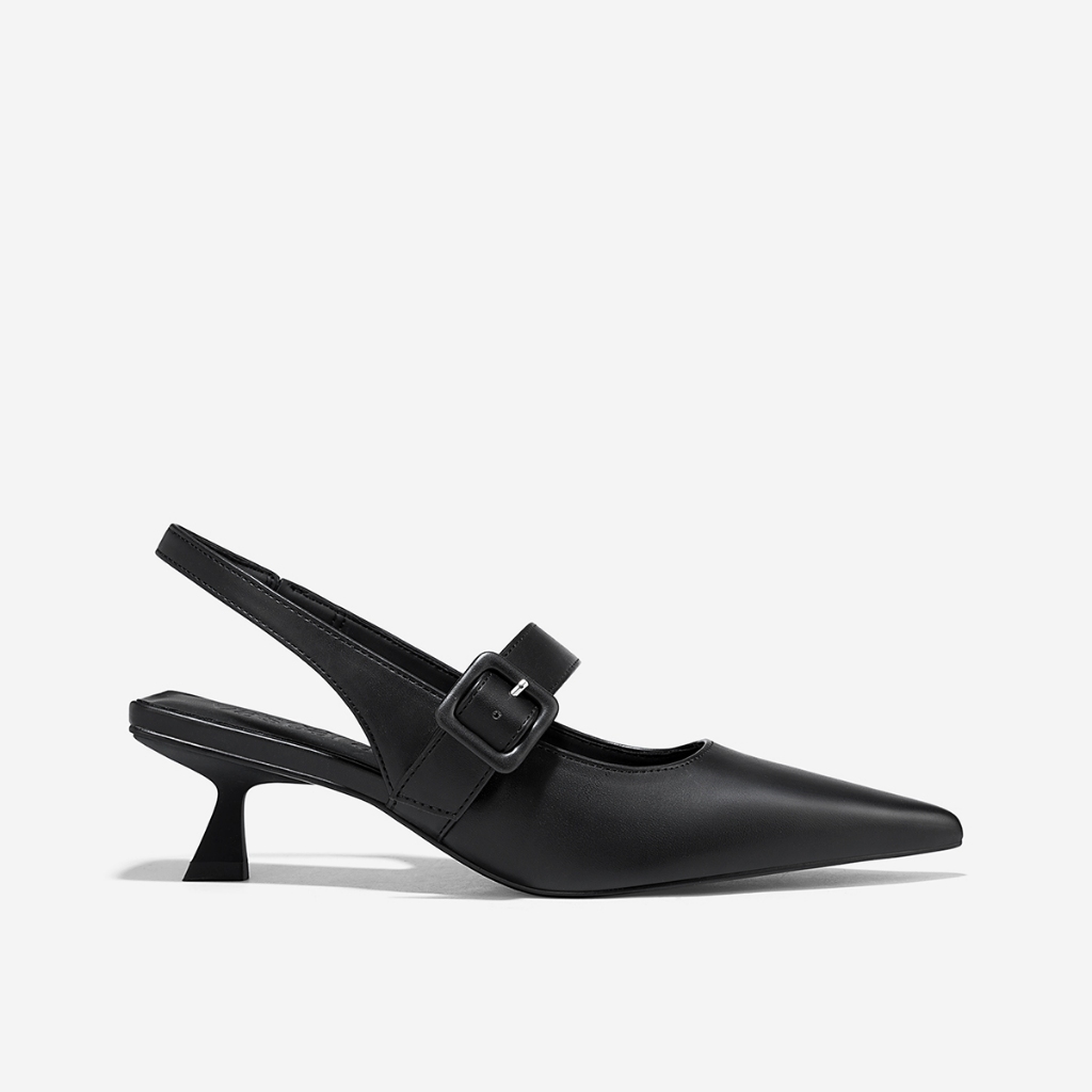 [Voucher 10%] Vascara Giày bít mũi nhọn slingback phối quai - BMN 0658
