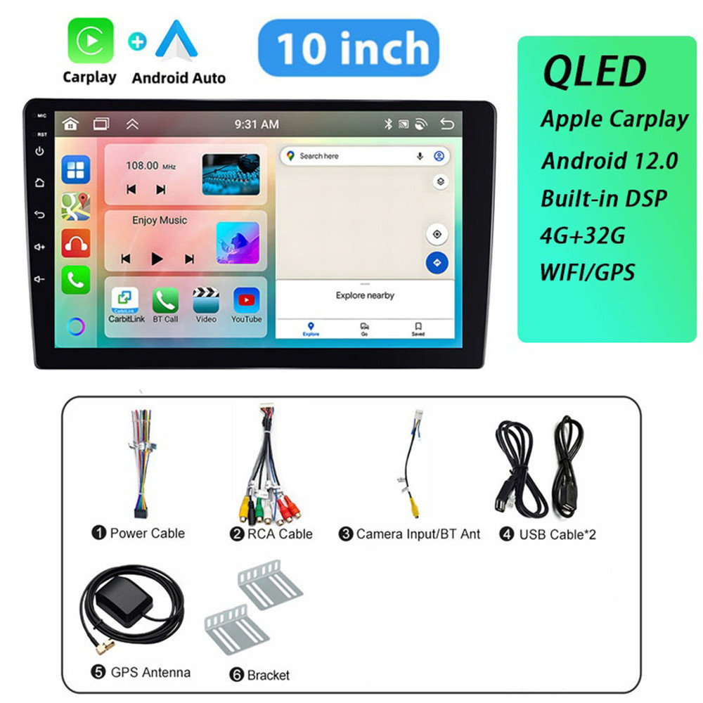 (4GB+32GB QLED DSP) Universal Car Android Player 9"/10" Android 12 Car