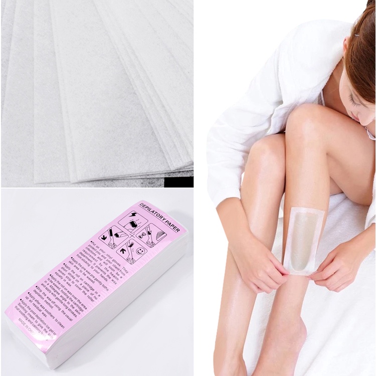 [100 tờ giấy wax loại 1 dày dai  ]  Giấy wax lông dùng cho wax lông lạnh wax ấm
