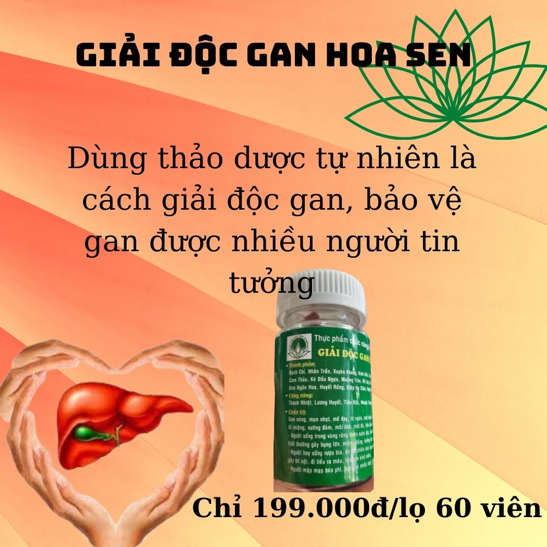 Freeship max Thảo dược thải độc gan Hoa Sen