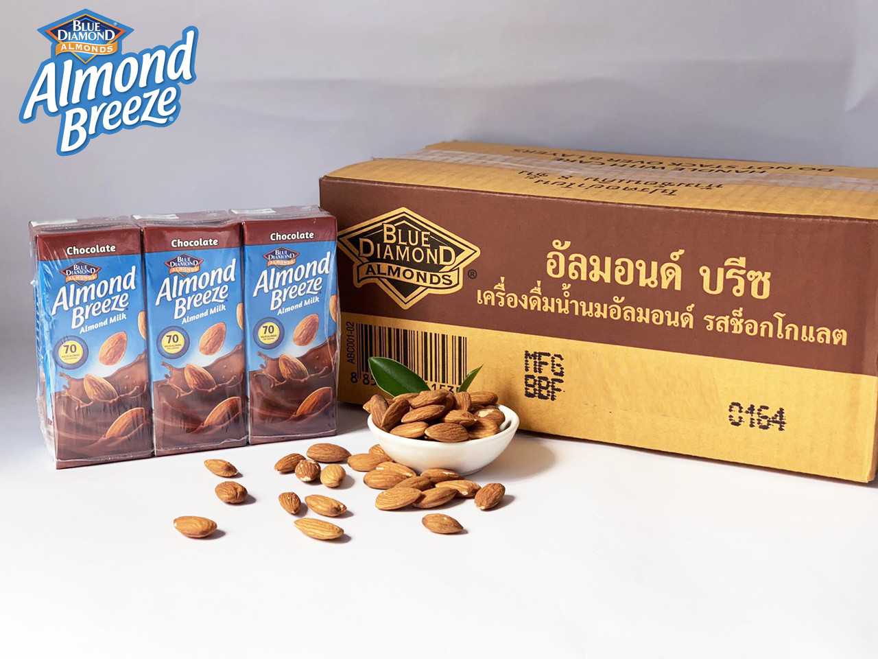[ Thùng 8 Lốc 3 x 180ml ] Sữa Hạt Hạnh Nhân ALMOND BREEZE vị Chocolate 24 Hộp