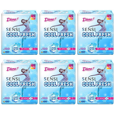 DIANA SENSI COOL MỎNG CÁNH 8MIẾNG ( LỐC 6 GÓI)